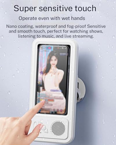 Support de téléphone Aqua Play avec haut-parleur Bluetooth étanche rose - 6
