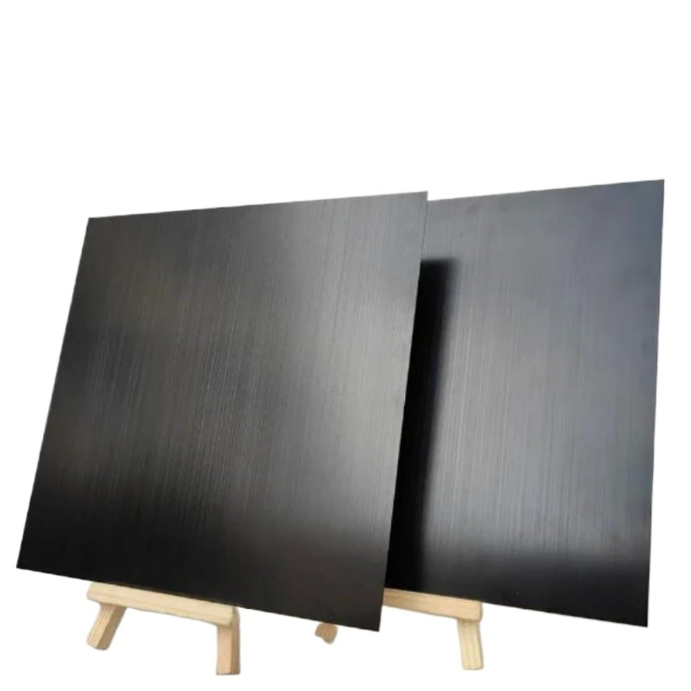 Placa de aluminio anodizado cepillado negro de 0,5/0,8/1,0/1,5/2,0mm placa plana de aleación de aluminio 100x100mm 200x200mm 200x300mm 300x300mm(200X200X1.5mm 2pcs)