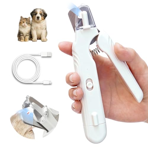 Safe 2-in-1 Dog & Cat Nail Clipper and Grinder LED Safety Light Illuminates the Quick to Prevent Over-Cutting or Bleeding, USB Rechargeable, Low Noise Motor Keeps Pets Calm Grooming for All Pet Sizes - image 7