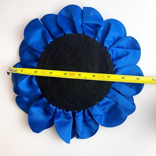 Image of Heyiwell Large Satin Fabric flower for Brooch Pin Wedding Party Dance Dress Suit Clothes Head Hair Accessories DIY Decor 9.45 inchInch