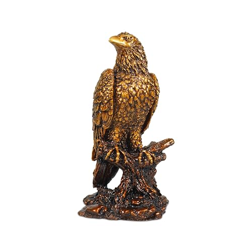 Image of Artarium Mighty Golden Eagle Showpiece Beautiful Bird Statue Feng Shui Bird Figurine Sculptures Handmade Decorative Showpiece for Home Decor Pooja Room Gifting (Mighty Eagle Antique 8.66 Inch)