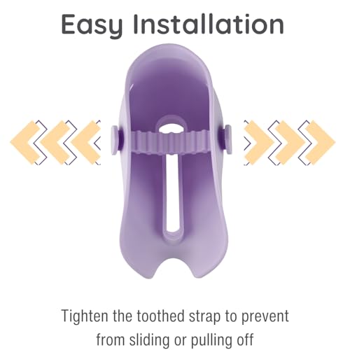 Image of PandaEar Baby Bathtub Faucet Cover, Bath Spout Cover, Baby Shower Protector Cover for Kids Toddlers and Baby Bathroom Tub, Whale (Purple)