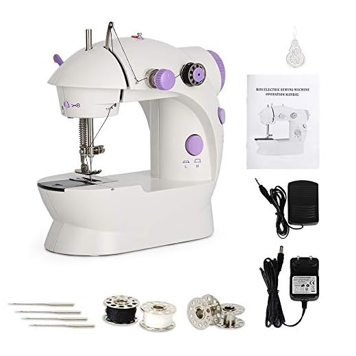 Mini Sewing Machine Portable Sewing Machine Electric Sewing Kit Crafting Mending Machine with Dual Speed Double Thread