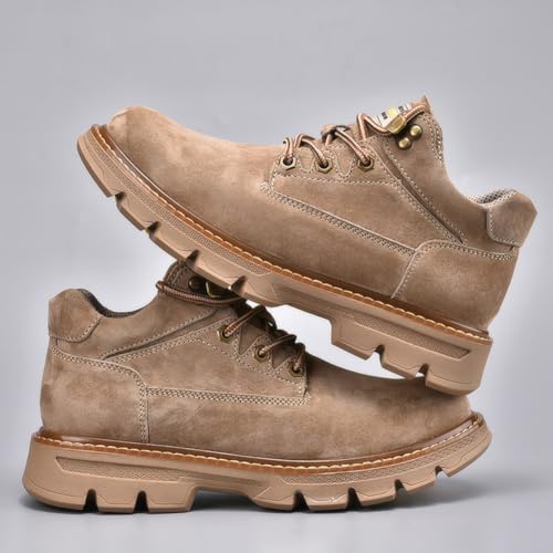 Leather Mid Ankle Boots for Men Fashion Outdoor Sport Breathable Elastic Sole Work Casual Sneaker Tenis para Hombre Designer Slip-on Shoes2