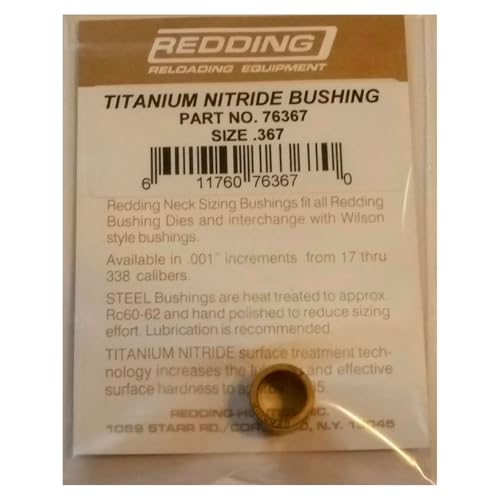 Bushing Redding Titanium Nitride Neck 367 bague usinée haute tolérance