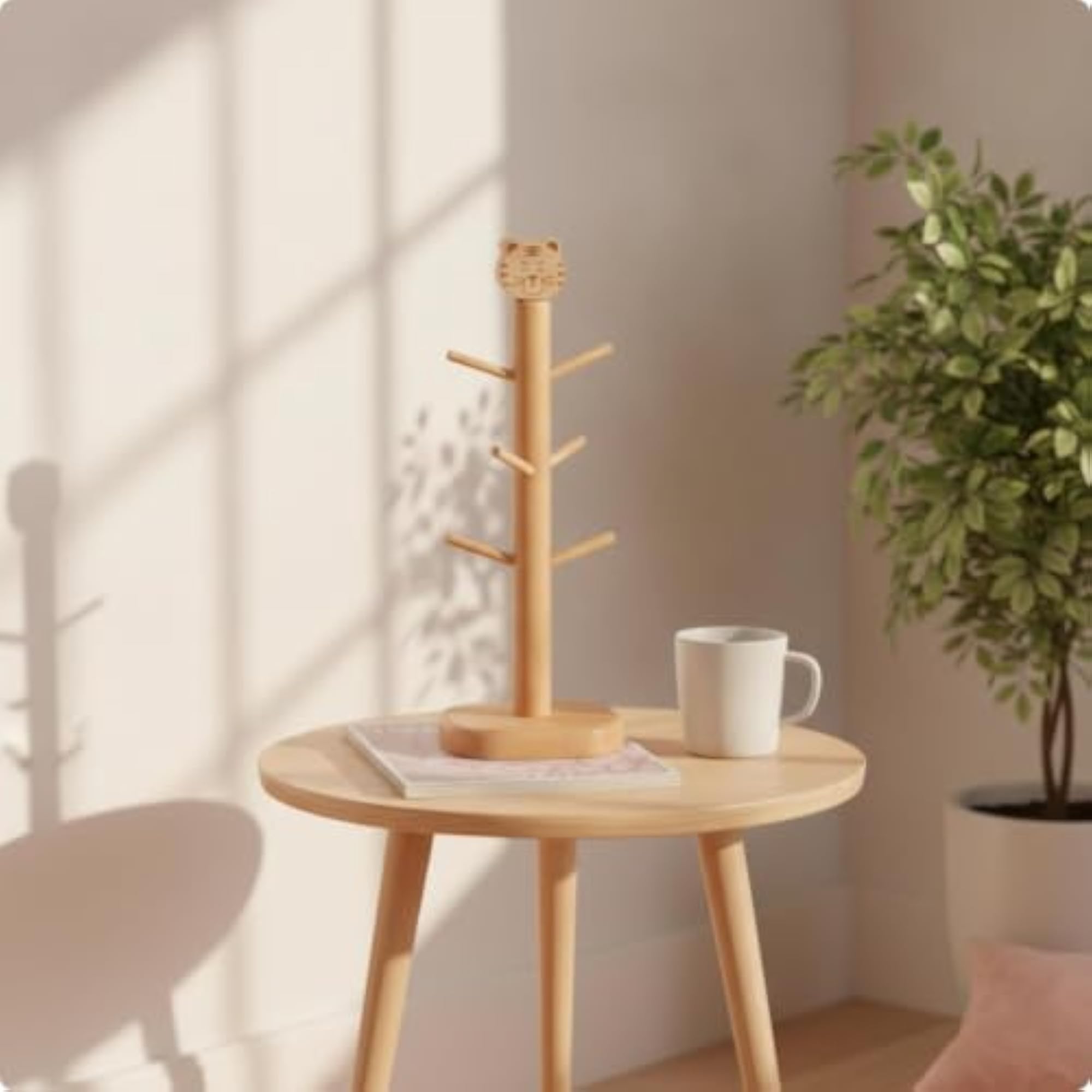 Freestanding Key Organizer with Peg Arms