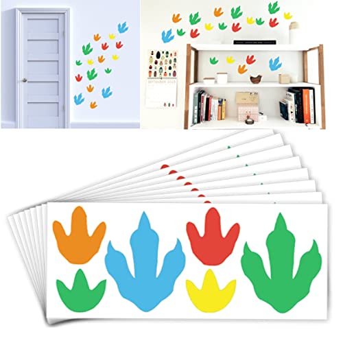 60 adhesivos vinilo huellas dinosaurio para pared niños miniatura 1