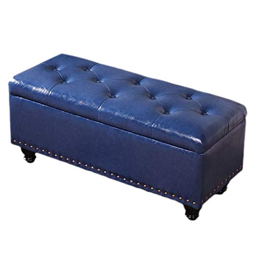 Footstool Bench Storage Multifunction Ottoman Storage Chests Upholstered Pouffe Fashion Sofa Bench Seat Space Saving Max Load 300kg Stool (Size : 80 * 40 * 45cm)