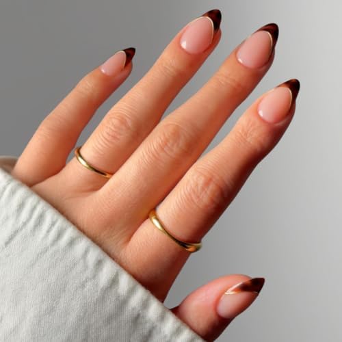 Glamnetic Press On Nails - Short Almond Fake Nails | Tortoiseshel...