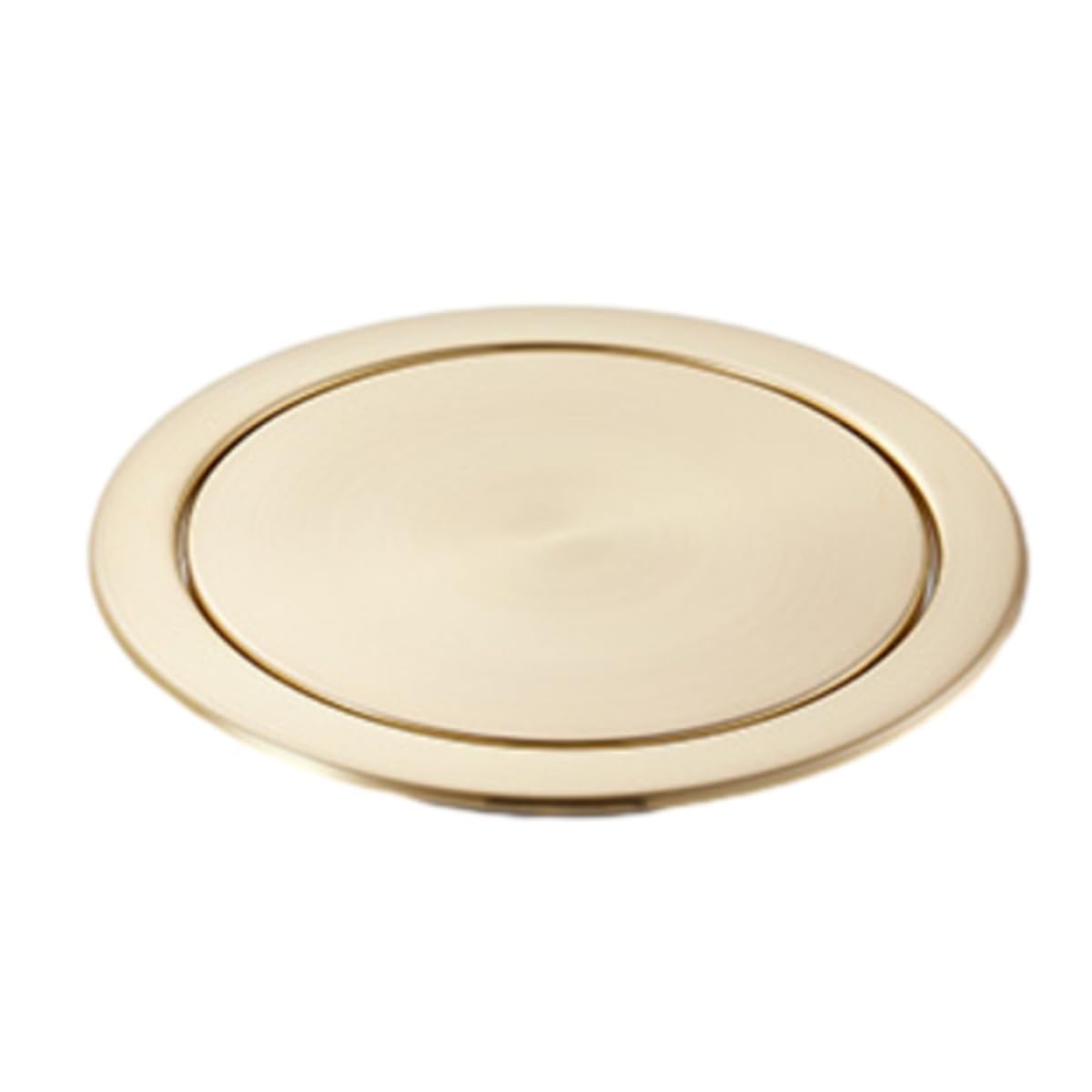 Recessed bin lids, Stainless Steel Garbage Flap Lid Trash Bin Can Round Recessed Counter Top for Kitchen(Gold)