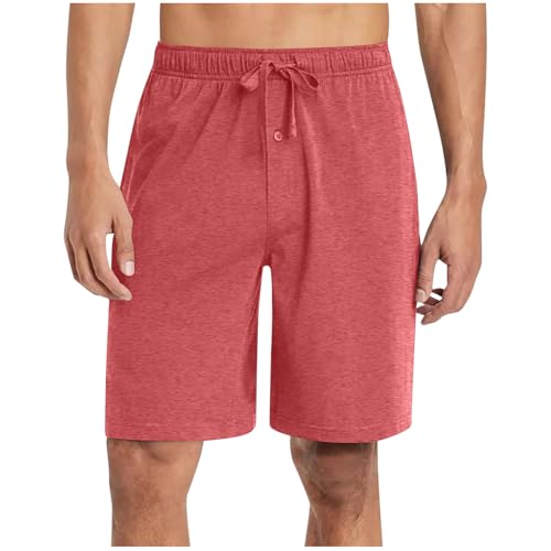 Mens Casual Shorts Elastic Waist Drawstring Lounge Shorts Summer Beach Shorts Loose Fit Teen Boys Baskeball Pants