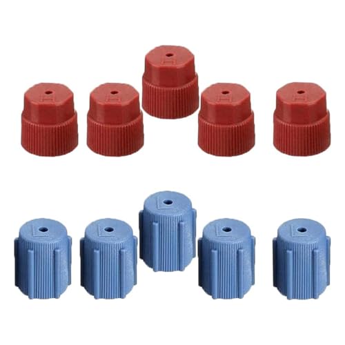 YCHUCH 10Pcs Aria Condizionata Servizio Port Caps Copertura HVAC Per R134a Sistemi Automobilistici Alta/Basso Side Manutenzione Protezioni Resistente alla corrosione Tappi Aria Condizionata