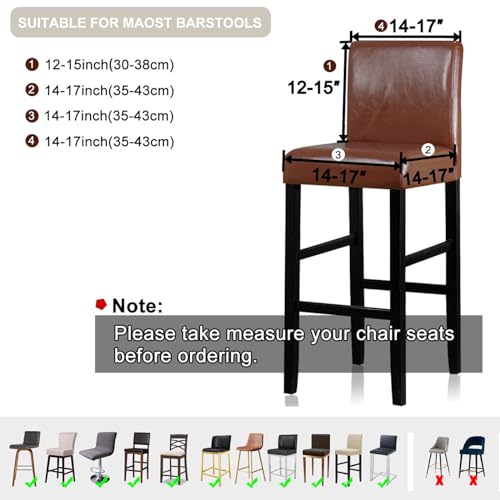 Image of Lellen Bar Stool Covers Jacquard Pattern Bar Stool Chair Covers Bar Chair Covers Barstool Covers Slipcovers Pub Counter Stool Chair Covers Counter Height Stool Seat Covers Barstool Slipcovers