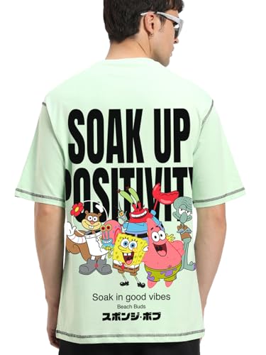Image of Bewakoof Men's Graphic Print Oversized Fit T-Shirt
