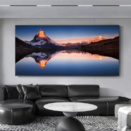Images d art mural pour salon pour habiller un grand mur vide avec un paysage d Islande 50x100