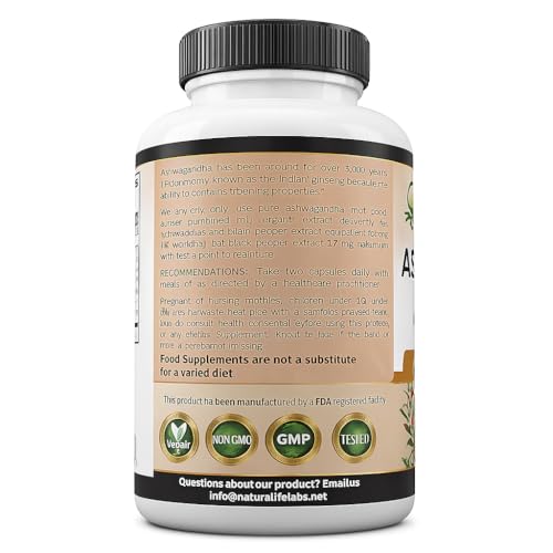 Organic Ashwagandha 2,100 mg - 100 Veggie Capsules Pure Organic Ashwagandha Powder and Root Extract