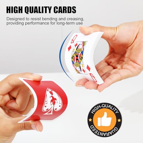 TYYIHUA Spielkarten Großdruck, Low Vision Spielkarten, 2 Pack Pokerkarten, Großdruck Spielkarten für Senioren, Sehbehinderte, für Blackjack, Euchre, Canasta Kartenspiel – Bild 5