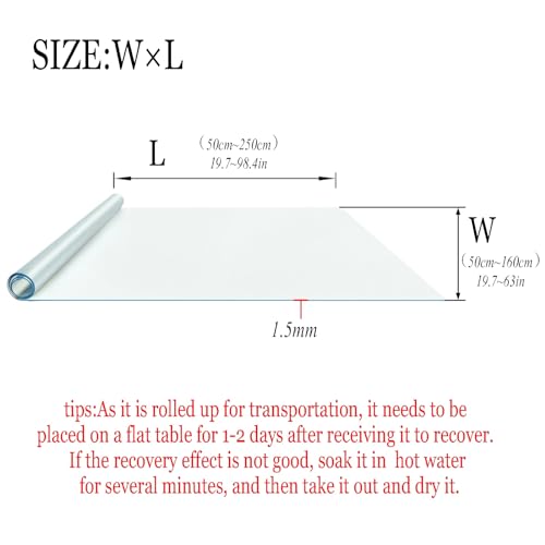 Nappe transparente PVC imperméable protège table résistante huile 50x130 - 3