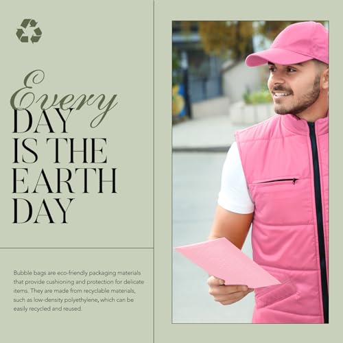 Image of METRONIC Bubble Mailers 4x8 200 Pack Light Pink Waterproof Padded Mailers | Usable Size 4x7 Self Seal Padded Envelopes for Small Business Packaging Bubble Envelopes for Jewelry, Shipping Supplies