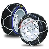 WEIMALL タイヤチェーン 金属 高性能 12mm 145/70R13 155/65R13 155/70R12 165/55R13 等 ジャッキアップ不要 簡単装着 スノーチェーン 取り付け簡単 滑り止め 滑り止めチェーン 泥道 雪道 悪路 砂道 冬の必需品 2 0サイズ