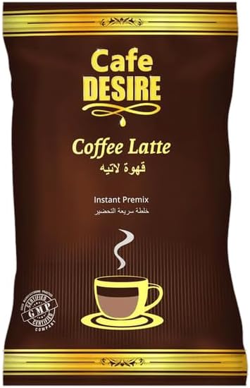 Cafe Desire | Instant Coffee Latte Premix – Unsweetened, Smooth & Rich | Pure Coffee Flavor, No Added Sugar | 22 oz (Pack of 1)