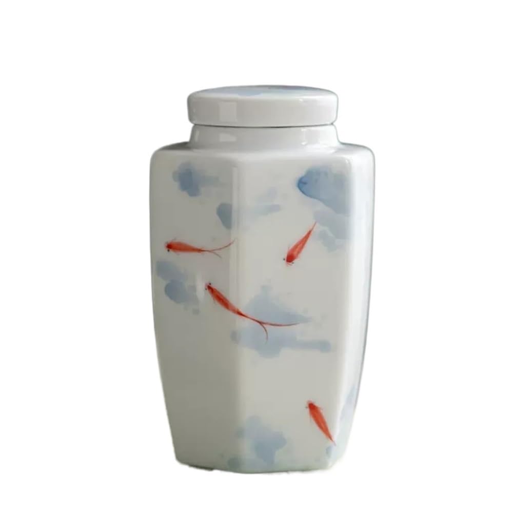 CHENGAIJIAN Tea Canister Ceramics Tea Tins with Airtight Lid for Loose Tea Spice Coffee Bean Spices and More