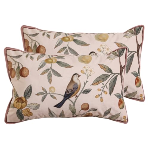 bilin gaier Designer Velvet Throw Pillow Covers,20"x12" Set of 2-Dewey an