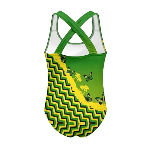 Girls One Piece Swimsuit Teens Cross Back Summer Beach Wear for 5-14Y2