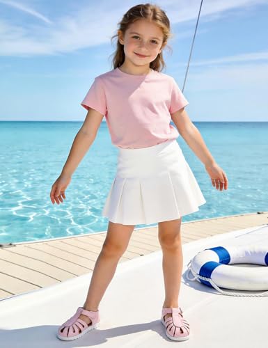Image of QIY Toddler Girl Sandals Little Kids Summer Dress Shoes Open Toe Flats Princess Sandals for School Beach Party