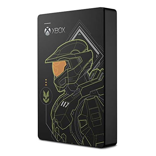 Seagate Game Drive för Xbox Halo - Master Chief, 5 TB, Bärbar Extern Hårsddisk, USB 3.2, utformad för Xbox One, Xbox Series X och Xbox Series S, 2 års Rescue Services (STEA5000406)