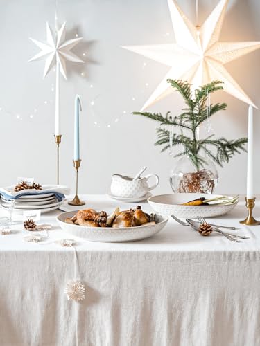 Le Tauci Serving Bowls, Large Oval Platters For Entertaining, 11.8 Inch + 13.7 Inch Ceramic Serving Tray For Dinner, Pasta, Salad, Dessert thumb #6