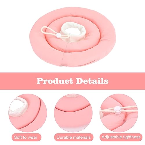 Image of Dog Cone, Pet Collar Set, Adjustable Dog Pillow Cone with Leash, Waterproof Post-Operative Recovery Collar, Lick Resistant, for Small Dogs, Medium Dogs(Size:S)