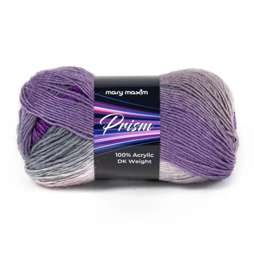 Image of Mary Maxim Prism Yarn, Soft Acrylic Multicolor DK Yarn for Crocheting and Knitting, Light Worsted 3, Ideal for Blankets, Sweaters and Baby Items, 3.5 oz Skein, 290 Yards - Iris - 1 Skein | Ombre Yarn, 3 Weight, Machine Wash, For Knitting and Crochet, Create Baby Items, Blankets, Afghans, Clothing Variegated Yarn