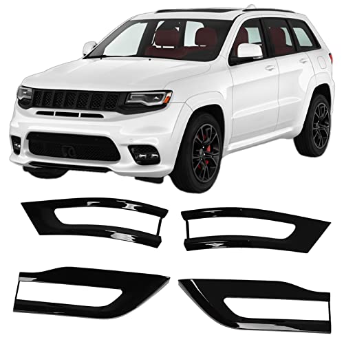 Deror Rücklicht-Einfassungs-Zierleiste 4-teilig, glänzend schwarz