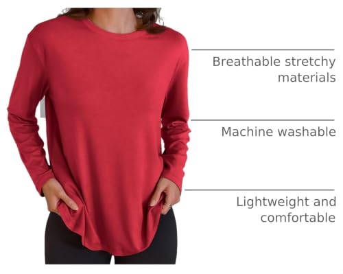 Image of Trendy Queen Womens Oversized Long Sleeve Shirts Fall Tops 2026 Basic Tees