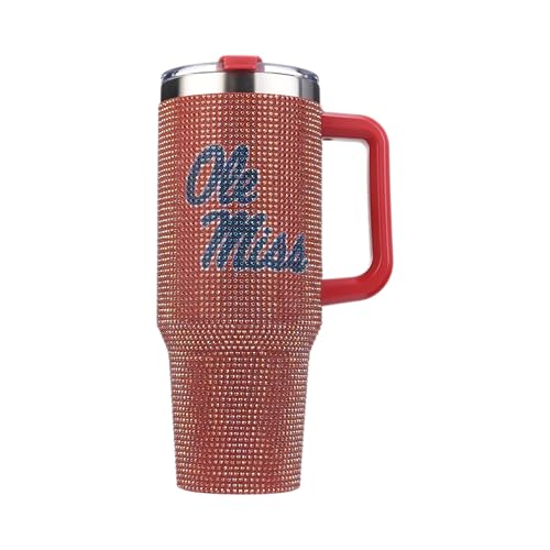 Image of The Memory Company Officially Licensed 40oz TC Bling Game Day Tumbler with Vintage Logo, University of Mississippi