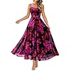 BTFBM Women Summer Floral Maxi Dresses Elegant Spaghetti Strap Dress Printed Party Dress Beach Long Dresses