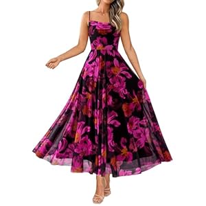 BTFBM Women Summer Floral Maxi Dresses Elegant Spaghetti Strap Dress Printed Party Dress Beach Long Dresses