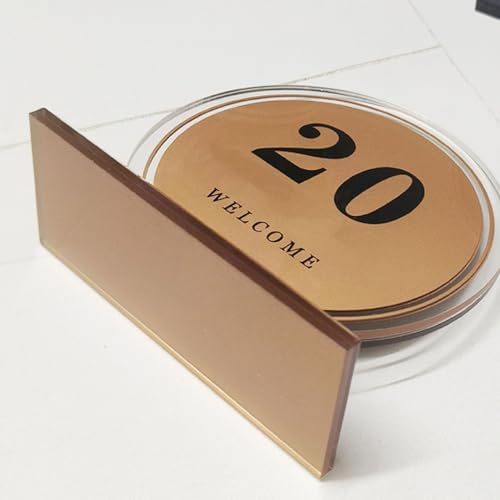 Support de numéro de table en acrylique double face pour éviter les erreurs de service