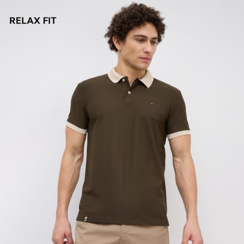 Image of Nostrum Mary Half Sleeve Polo T-Shirt with Two-Tone Collar, Stylish T Shirt for Men, Polo Tshirts for Men, Cotton T Shirt for Man, Casual Tshirt for Mens Boys
