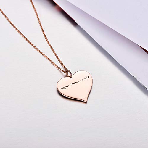 Lonago Personalized Photo Necklace Heart Picture Pendant Necklace Custom Colorful Photo Necklace Gift For Women Girls (Heart(Gold Plated Copper-Rose Gold)) #TOP4