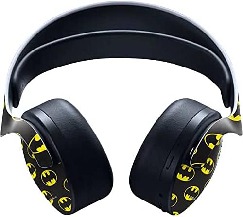 Skinit Decal Gaming Skin Compatible with Pulse 3D Wireless Headset for PS5 - Officially Licensed DC Comics Batman Logo All Over Print Design