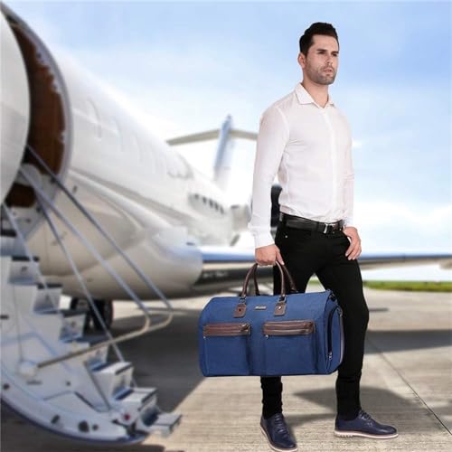 Suit Storage Bag Garment Storage Bag Convertible Duffle Bag Suit Duffle Bag for Travel, Business(Blue)4