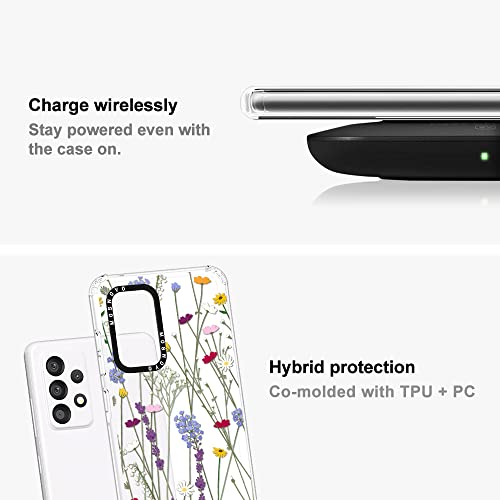 Mosnovo Samsung Galaxy A53 5G Case, Floral Garden Women Girls Clear Design Transparent Plastic Hard Back Case With Tpu Bumper Protective Case Cover For Samsung Galaxy A53 #TOP4