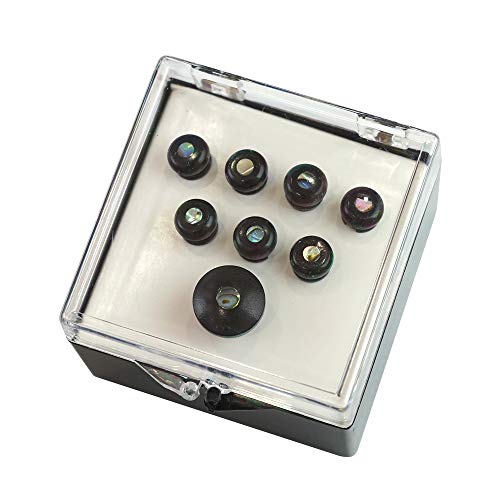 Martin Acoustic Guitar Bridge/End Pin Set Ebony with Paua Pearl Inlays