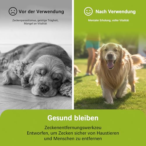 Avigers 1 Stück Zeckenkarte mit Lupe für Mensch, Kinder, Hund und Katze, Zeckenkarte für Menschen für Outdoor, Camping und Haustiere, Tick-Karte sanft Zecken vom Haustier oder Menschen entfernen