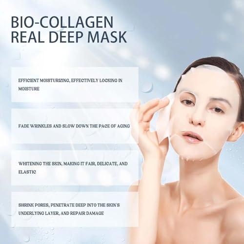 Bio Collagen Mask Overnight, Bio Collagen Mask, Bio Collagen Real Deep Mask Overnight, Pure Collagen Films Korean Deep Hydrating Firming Overnight Hydrogel Mask, Bio Collagen Face Mask - Image 4
