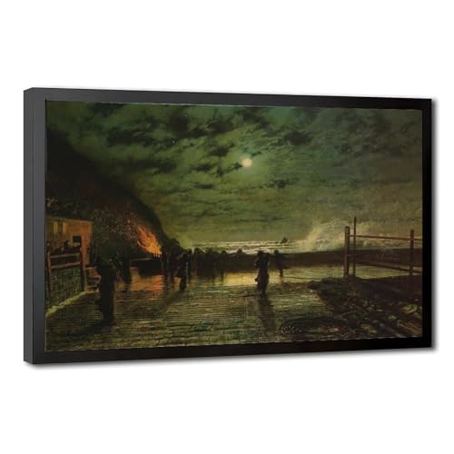 Grimshaw Impression sur Toile Harbour Flare pour Salon et Bureau Cosy