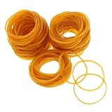 COMPUKAS 800 Stück Schwere Gummibänder aus Elastischem Reißfestem Naturkautschuk Starke Dehnbare Gummiringe für Haushalt Büro Basteln und Verpacken Wiederverwendbar Transparent Gelb