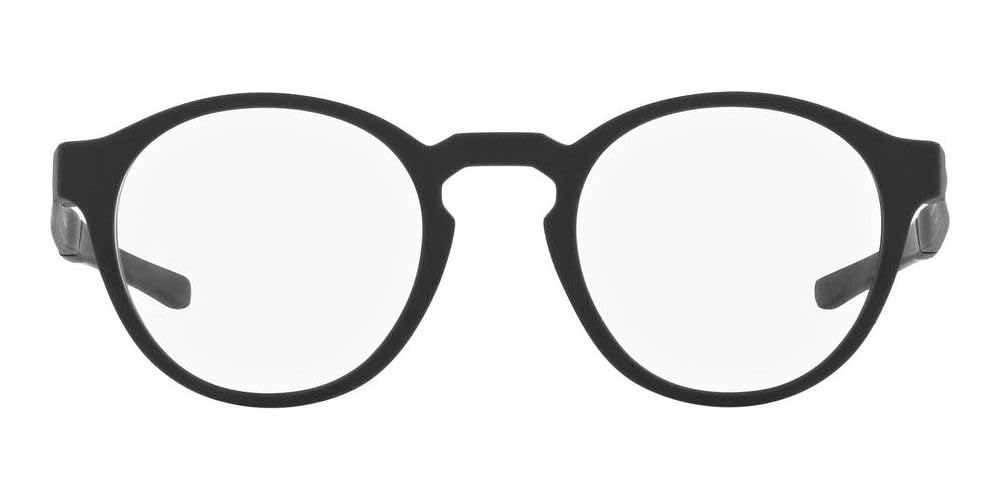 Oakley Men's Ox8165 Saddle Square Prescription Eyewear Frames, Satin Black/Demo Lens, 50 mm